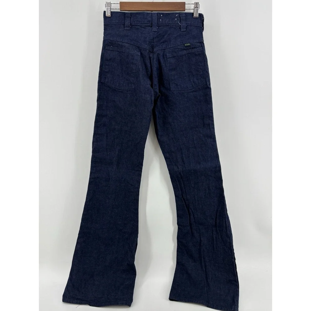 Ely Seafarer STYLE Denim Jeans 1970s Vintage Bell Bottoms US Sanforized 26x35